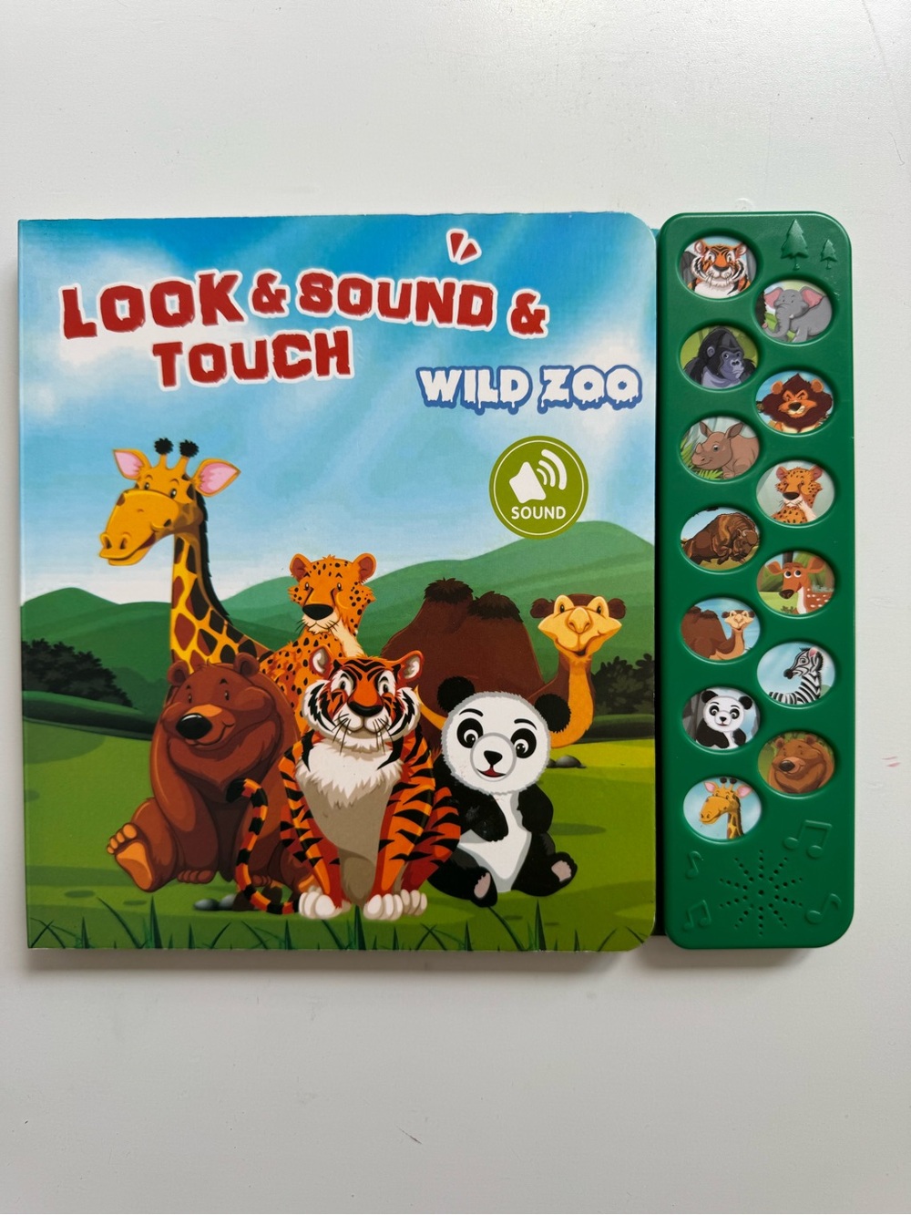 Look & Sound & Touch Wild Zoo Sound kids developing book